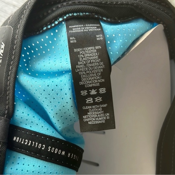 Nike Tiger Woods Legacy91 Golf Hat -M/L Flex Fit - Turquoise Cap with Logo Nike - Picture 10 of 11